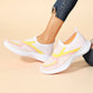 Pustevennlige strikkede slip-on-joggesko for kvinner