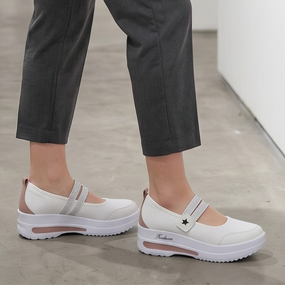 👟🌬️Damesneakers med pustende mesh og platåsåle