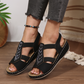 🔥 50 % RABATT 👡✨ Sandaler med kilehæl og strass 🌟 Komfortable, elegante og perfekte til alle sommerens anledninger ☀️