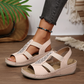 🔥 50 % RABATT 👡✨ Sandaler med kilehæl og strass 🌟 Komfortable, elegante og perfekte til alle sommerens anledninger ☀️