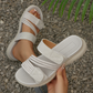 Flate sandaler med flere stropper for damer