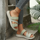 Flate sandaler med flere stropper for damer