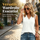Casual, ermeløs tank-top med V-hals for damer