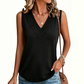 Casual, ermeløs tank-top med V-hals for damer