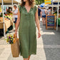 👗 50 % RABATT NÅ! 🌸 Vårlig, ermeløs kjole med V-hals og volanger for damer – Lett og luftig snitt – Perfekt for sommerdager, stranden eller brunsj – sjarmerende og behagelig å ha på seg 💃