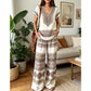 👗 50 % RABATT I BEGRENSET TID! ✨ Sett med mønstret topp og bukser for damer – boho-mønstre, avslappet passform, perfekt til ferien 🌴