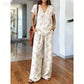 👗 50 % RABATT I BEGRENSET TID! ✨ Sett med mønstret topp og bukser for damer – boho-mønstre, avslappet passform, perfekt til ferien 🌴
