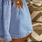 Dame Elegant Sommer Denimkjole
