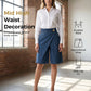 Asymmetriske shorts med vide ben for kvinner