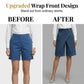 Asymmetriske shorts med vide ben for kvinner