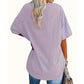 Dame Plus Size V-hals T-skjorte med roseprint