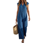 Ermeløs sommeroverall med knapper for damer
