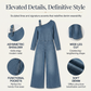 Dame asymmetrisk off-shoulder denim jumpsuit