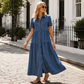 👗✨Vintage-maxidress i denim for damer – uanstrengt hverdagsstil🔥