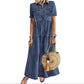 👗✨Vintage-maxidress i denim for damer – uanstrengt hverdagsstil🔥