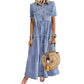 👗✨Vintage-maxidress i denim for damer – uanstrengt hverdagsstil🔥
