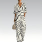 Elegant jumpsuit med V-hals og mønster for damer