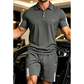📢📢40 % RABATT !! ⏰Set med uformelle kortærmede shorts for menn