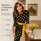 👗🌸 Elegant kjole i retrostil med polka-mønster – tidløs og feminin