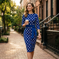 👗🌸 Elegant kjole i retrostil med polka-mønster – tidløs og feminin