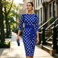 👗🌸 Elegant kjole i retrostil med polka-mønster – tidløs og feminin