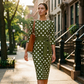 👗🌸 Elegant kjole i retrostil med polka-mønster – tidløs og feminin