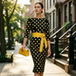 👗🌸 Elegant kjole i retrostil med polka-mønster – tidløs og feminin
