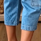 📢Mellårssalg: 50 % rabatt – kun i en begrenset periode ⏰Korte, elastiske jeans for damer i casual-stil