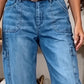 📢Mellårssalg: 50 % rabatt – kun i en begrenset periode ⏰Korte, elastiske jeans for damer i casual-stil