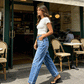 Elastiske klassiske jeans for damer
