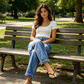 Elastiske klassiske jeans for damer