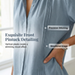Casual-top med mandarinkrage og pintuck-detaljer for kvinner