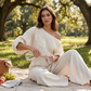 Sett med off-shoulder-top og bukser med vide ben for damer