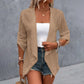 Casual cardigan med strukturert overflate og åpen front for damer