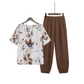 👗 50 % RABATT 🌸 Avslappet sett med mønster – Matchende topp og bukser, lett passform – Perfekt til sommeren, reiser eller et bohem-chic-look – behagelig og trendy ✨🌿