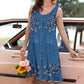 Vintage-kjole i denim uten ermer