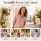 Casual damebluse med V-hals og knapper