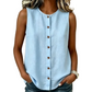 Ermeløs tank-top med knapper for kvinner
