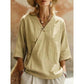 Casual bluse med V-hals og knapper foran for damer