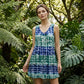👗 50 % RABATT NÅ! 🎨 Ermeløs tie-dye-kjole med V-hals for damer – luftig stoff, levende mønster og flatterende A-linje – perfekt til sommeren, stranden og uformelle utflukter☀️