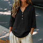 Casual bluse med V-hals og 3/4-ermer for damer