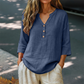 Casual bluse med V-hals og 3/4-ermer for damer