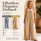 Jumpsuit for kvinner i fritidsstil med brede stropper og knapper
