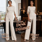⌛Tidsbegrenset tilbud – elegant, smal jumpsuit med perler
