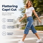 Capri-jeans med rett ben for kvinner