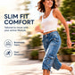 Capri-jeans med rett ben for kvinner