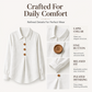 Elegant damebluse med reverskrage og knapper
