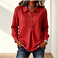 Elegant damebluse med reverskrage og knapper