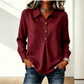 Elegant damebluse med reverskrage og knapper
