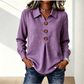 Elegant damebluse med reverskrage og knapper